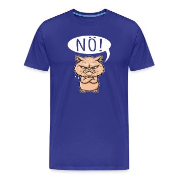 sowas von nö - katze sagt nein - Männer Premium Bio T-Shirt - Königsblau - Vorne - Damien (186cm)