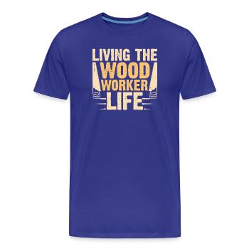 Ébéniste Ébéniste Cadeau Menuisier - T-shirt bio Premium Homme - bleu roi - Devant - Damien (186cm)