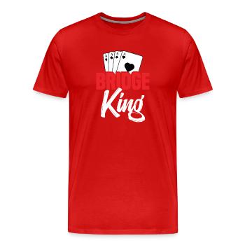 Roi du pont - T-shirt bio Premium Homme - rouge - Devant - Damien (186cm)