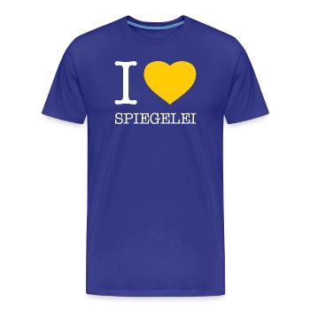 I love Spiegelei - Männer Premium Bio T-Shirt - Königsblau - Vorne - Damien (186cm)