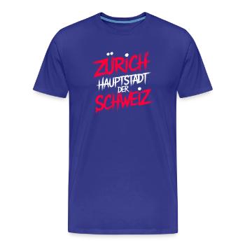 Zürich Hauptstadt der Schweiz - Männer Premium Bio T-Shirt - Königsblau - Vorne - Damien (186cm)