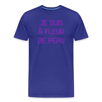 I'M ON EDGE! - Men's Premium Organic T-Shirt - royal blue - Front - Damien (186cm)
