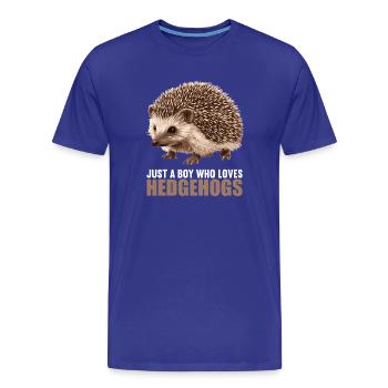 Igel - Männer Premium Bio T-Shirt - Königsblau - Vorne - Damien (186cm)