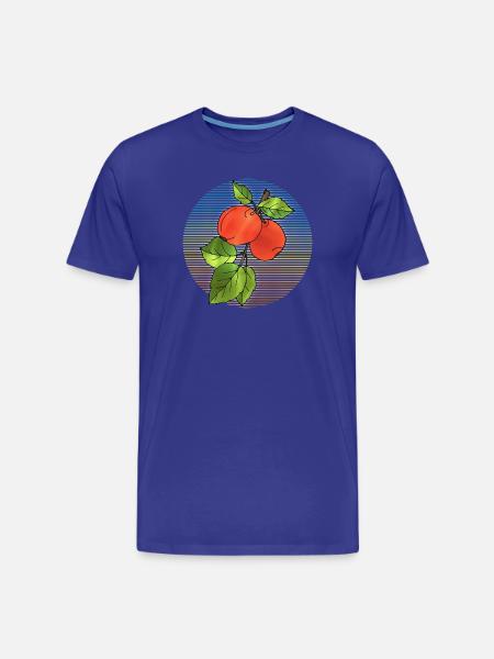 Äpfel - Männer Premium Bio T-Shirt - Königsblau