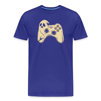 Ghost Pad Retro Arcade - Men's Premium Organic T-Shirt - royal blue - Front - Damien (186cm)