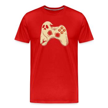 Geisterpad Retro Arcade - Männer Premium Bio T-Shirt - Rot - Vorne - Damien (186cm)