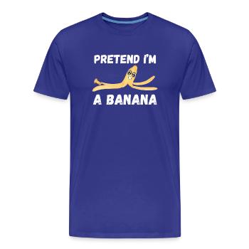 Faire semblant d’être une banane - T-shirt bio Premium Homme - bleu roi - Devant - Damien (186cm)