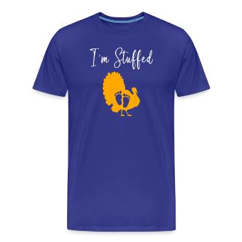 Thanksgiving Gender Reveal Werdende Mutter - Männer Premium Bio T-Shirt - Königsblau - Vorne - Damien (186cm)