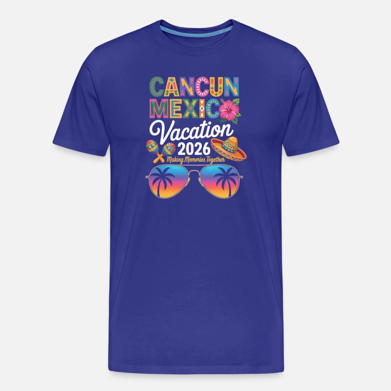 Cancun Mexico Vacation 2026 - Männer Premium Bio T-Shirt - Königsblau