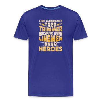 Baumpfleger Holzarbeiter Waldarbeiter Geschenk - Männer Premium Bio T-Shirt - Königsblau - Vorne - Damien (186cm)
