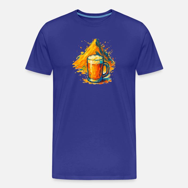 Gipfelbier Farbexplosion - Männer Premium Bio T-Shirt - Königsblau