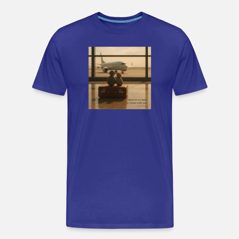 Heimkehrende Herzen am Terminal - Männer Premium Bio T-Shirt - Königsblau
