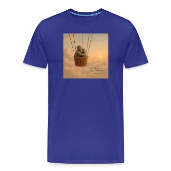 Skybound Whispers Étreinte - T-shirt bio Premium Homme - bleu roi - Devant - Damien (186cm)