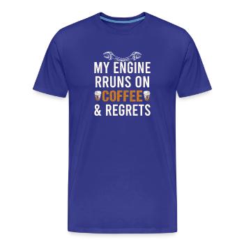 Génie mécanique Ingénieur mécanique - T-shirt bio Premium Homme - bleu roi - Devant - Damien (186cm)