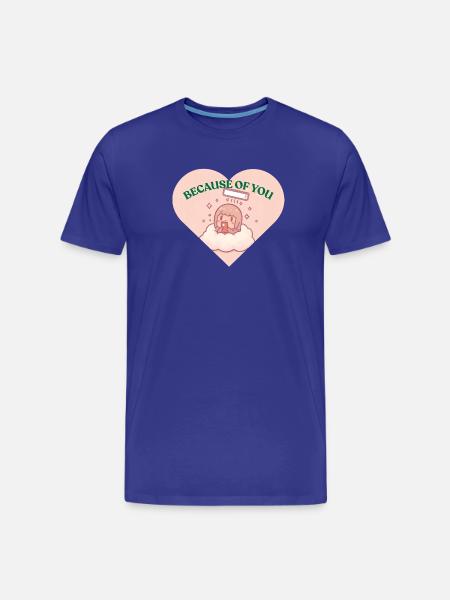 Wegen dir - Douceur Câline - Männer Premium Bio T-Shirt - Königsblau