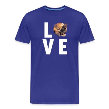 Adler - Männer Premium Bio T-Shirt - Königsblau - Vorne - Damien (186cm)