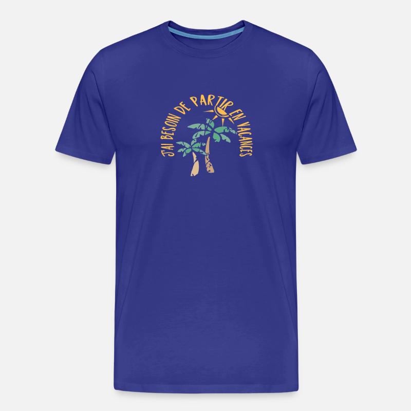 Fins und Soleil Vacances - Männer Premium Bio T-Shirt - Königsblau