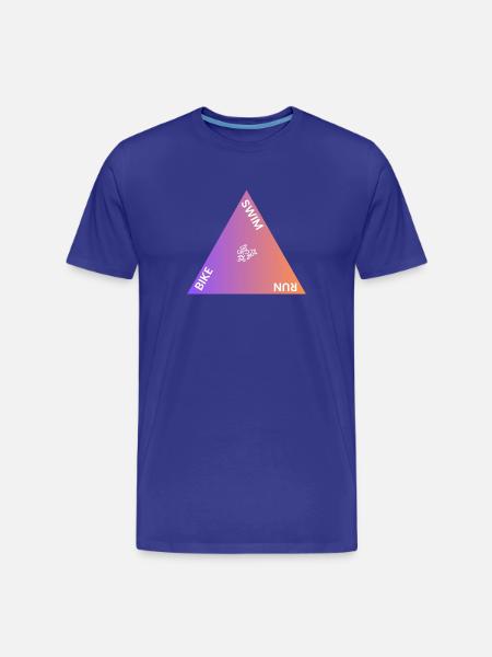Triathlon Triangle Gradient - Men's Premium Organic T-Shirt - royal blue