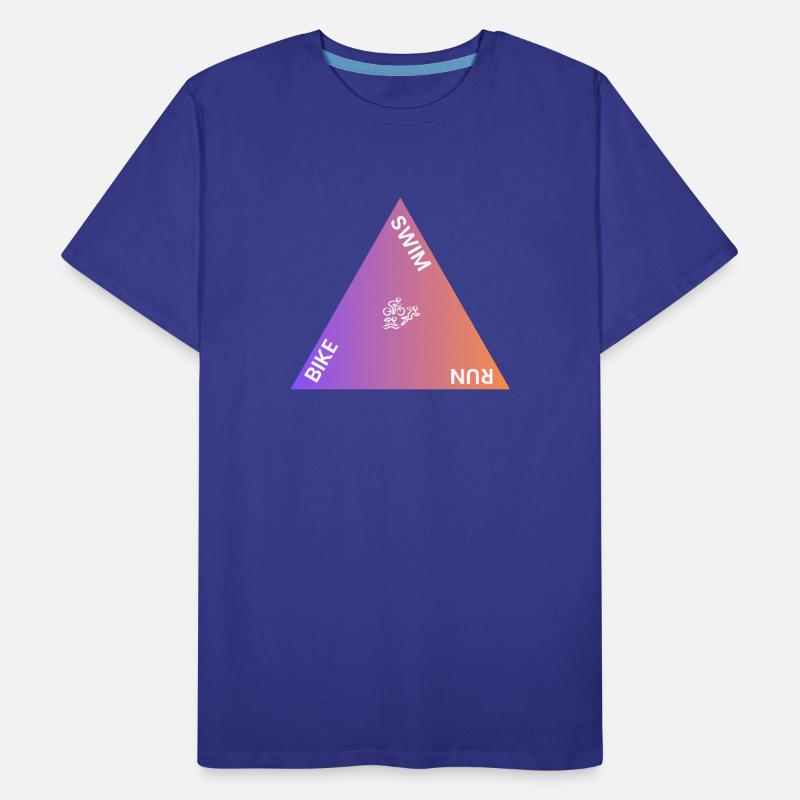 Triathlon Triangle Gradient Men's Premium Organic T-Shirt