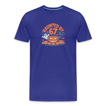 Verfolgt von 6 7- Lustiges Halloween T-Shirt - Männer Premium Bio T-Shirt - Königsblau - Vorne - Damien (186cm)