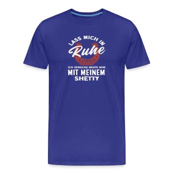 Shetty Lass In Ruhe Pferdemädchen Reiten Ponyfans - Männer Premium Bio T-Shirt - Königsblau - Vorne - Damien (186cm)