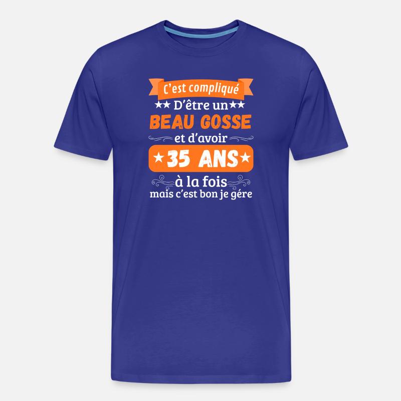 Lustige Original Geschenkidee zum 35. Geburtstag Mann - Männer Premium Bio T-Shirt - Königsblau