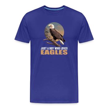 Adler - Männer Premium Bio T-Shirt - Königsblau - Vorne - Damien (186cm)