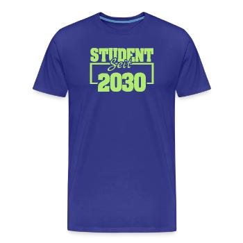 Étudiant 2030 - T-shirt bio Premium Homme - bleu roi - Devant - Damien (186cm)