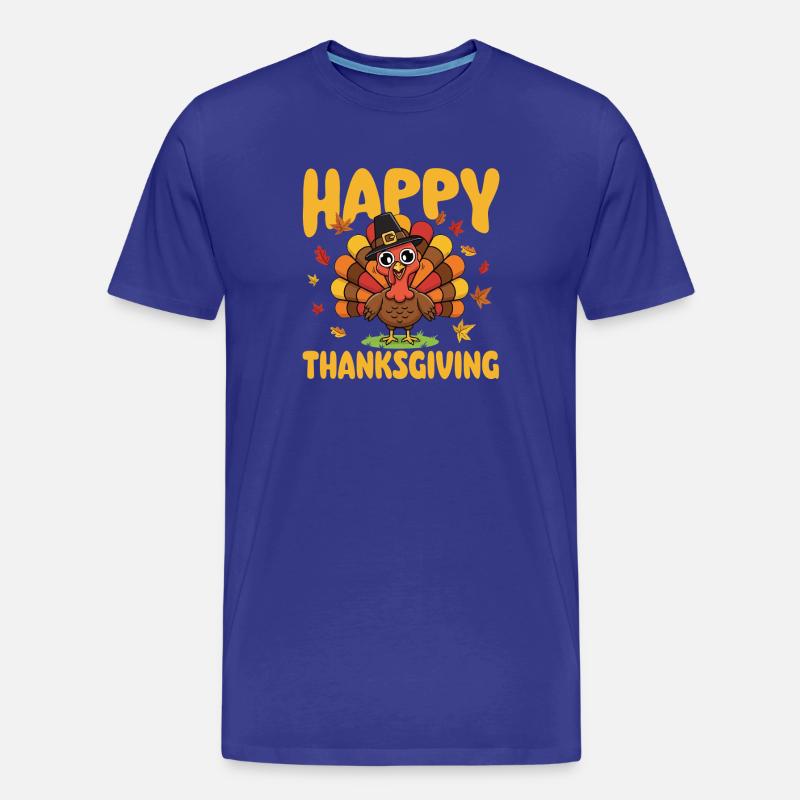 Frohes Thanksgiving Herbst Erntemischung - Männer Premium Bio T-Shirt - Königsblau