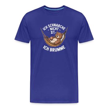 Ich Schnarche Nicht Ich Brumme Bär - Männer Premium Bio T-Shirt - Königsblau - Vorne - Damien (186cm)