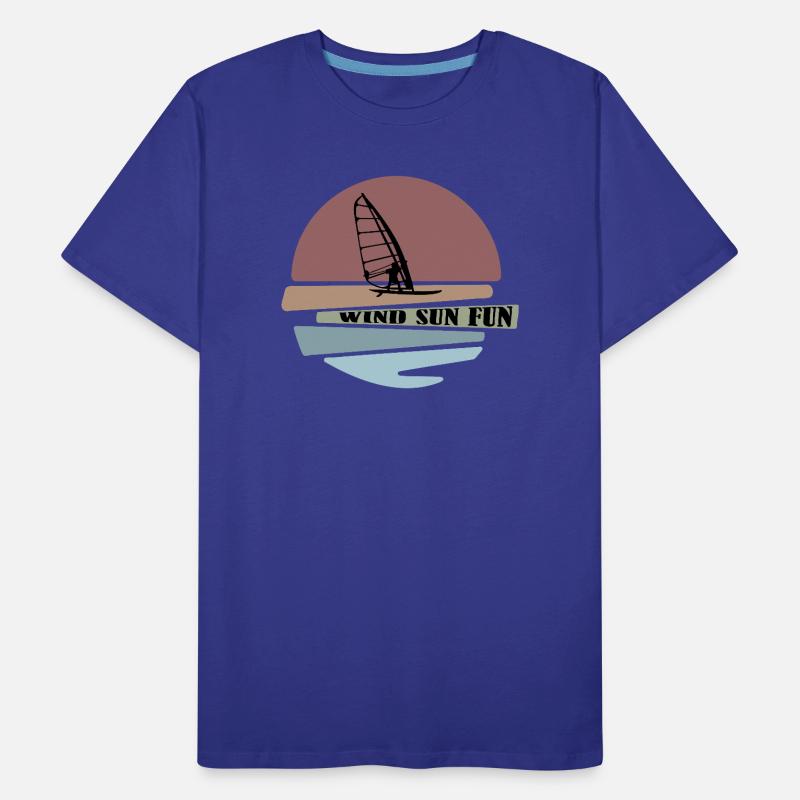 Windsurf coucher de soleil Fun Design T-shirt bio Premium Homme