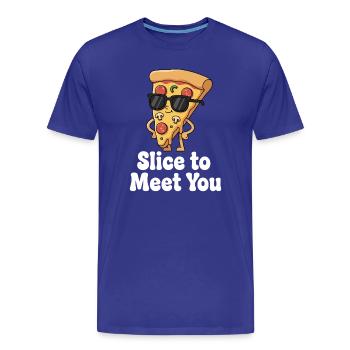 Slice to Meet You - Männer Premium Bio T-Shirt - Königsblau - Vorne - Damien (186cm)
