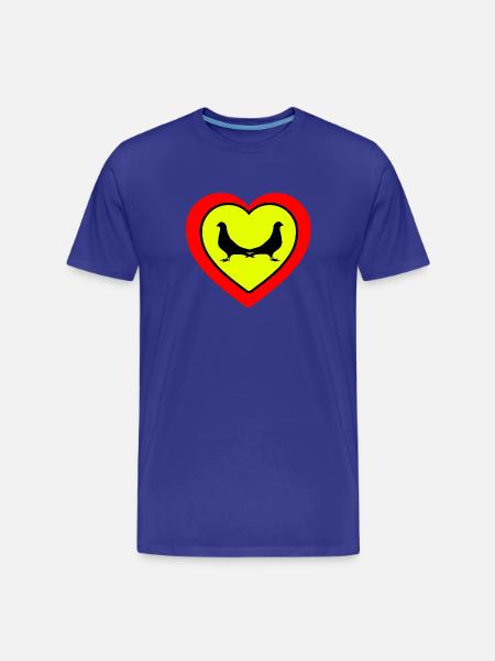 Tauben - Männer Premium Bio T-Shirt - Königsblau