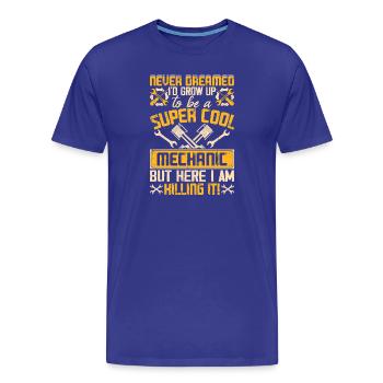 Mechanic Mechatronics Technician Screwdriver Gift - Men's Premium Organic T-Shirt - royal blue - Front - Damien (186cm)