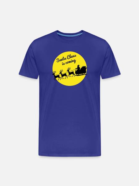 Weihnachtsmann Schlittenfahrt Weihnachten - Männer Premium Bio T-Shirt - Königsblau