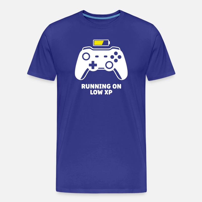 Running on Low XP Controller - Men's Premium Organic T-Shirt - royal blue