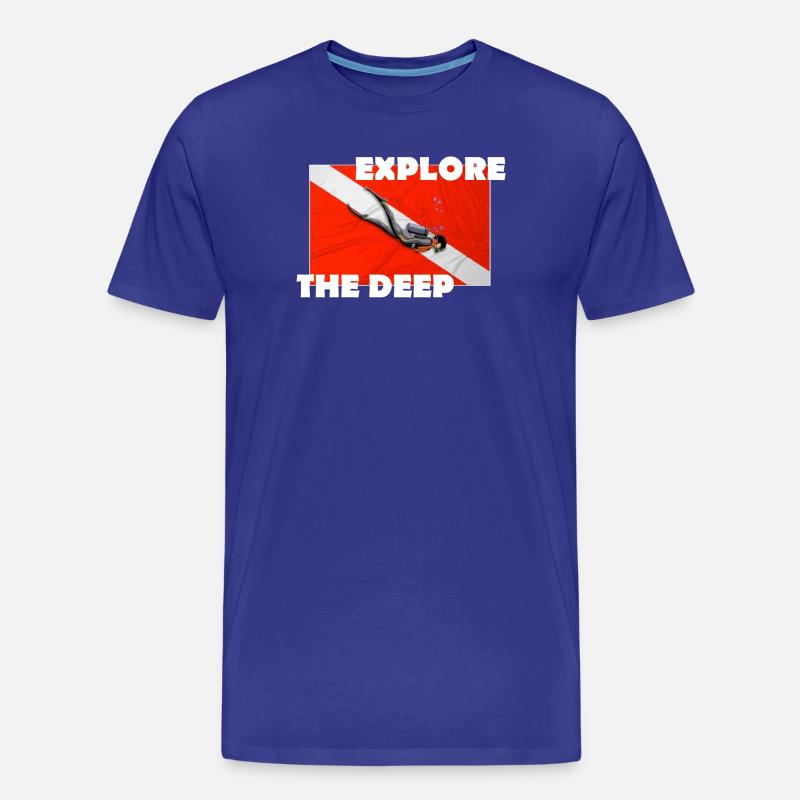 EXPLORE THE DEEP - Männer Premium Bio T-Shirt - Königsblau