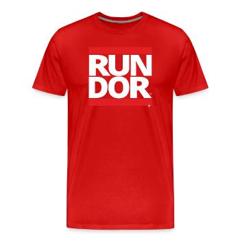 run - Männer Premium Bio T-Shirt - Rot - Vorne - Damien (186cm)