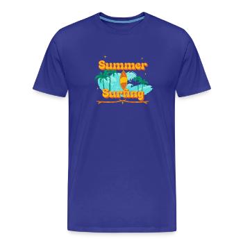 Surfing - Men's Premium Organic T-Shirt - royal blue - Front - Damien (186cm)