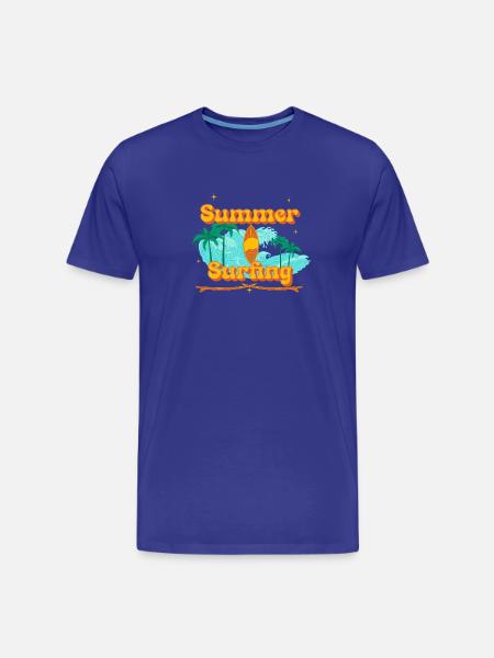 Surf - T-shirt bio Premium Homme - bleu roi