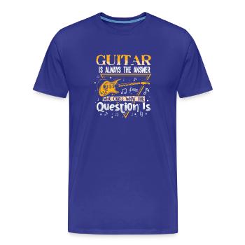 Guitar Guitar Player Musician Guitarist - Men's Premium Organic T-Shirt - royal blue - Front - Damien (186cm)