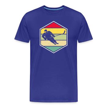 Hockey sur glace Hockey Hockey Joueur de hockey - T-shirt bio Premium Homme - bleu roi - Devant - Damien (186cm)