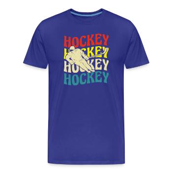 Hockey sur glace Hockey Hockey Joueur de hockey - T-shirt bio Premium Homme - bleu roi - Devant - Damien (186cm)