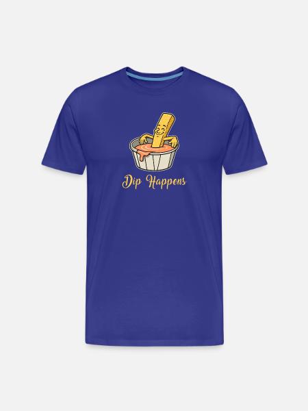 Dip Happens – Relax Fries - Men's Premium Organic T-Shirt - royal blue