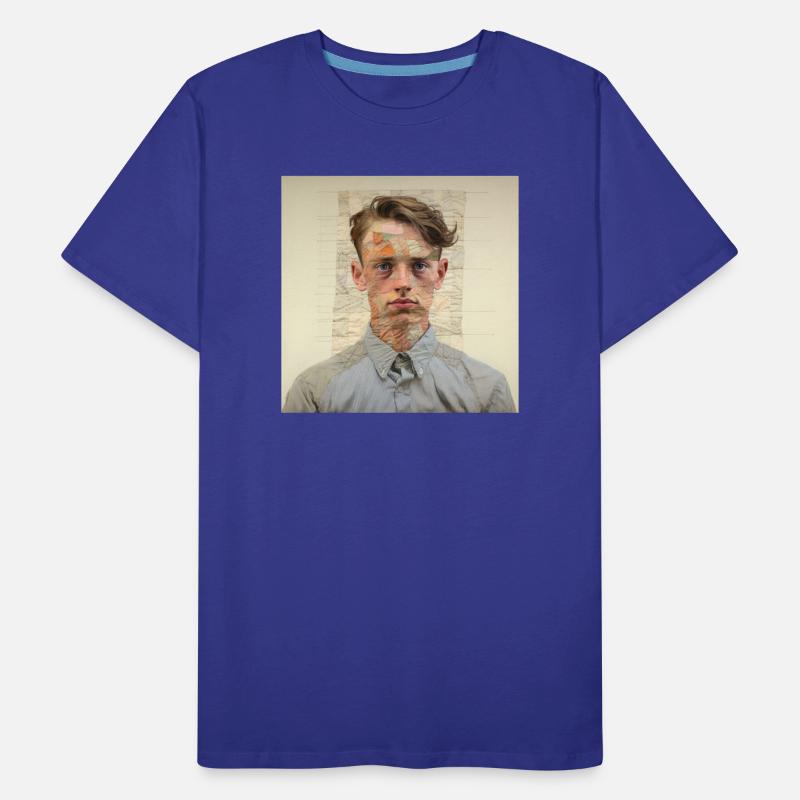 Patchwork Portrait Collage Men's Premium Organic T-Shirt