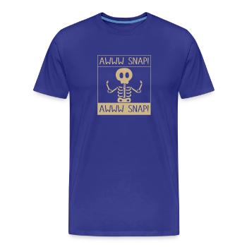 Fracture du bras Fracture osseuse du squelette d’Halloween - T-shirt bio Premium Homme - bleu roi - Devant - Damien (186cm)