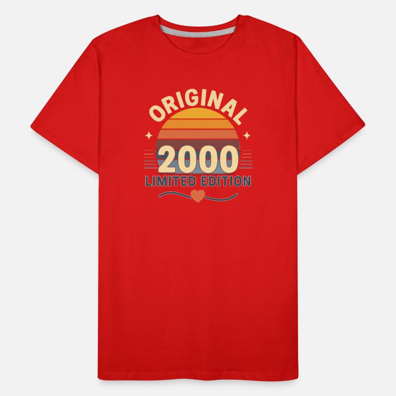 Sunset Original 2000 Edition Limitée Né en 2000  T-shirt bio Premium Homme