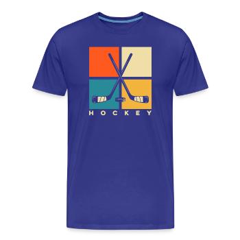 Hockey sur glace Hockey Hockey Joueur de hockey - T-shirt bio Premium Homme - bleu roi - Devant - Damien (186cm)