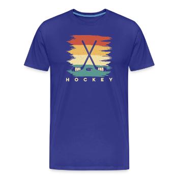 Hockey sur glace Hockey Hockey Joueur de hockey - T-shirt bio Premium Homme - bleu roi - Devant - Damien (186cm)