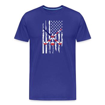 Hockey sur glace Hockey Hockey Joueur de hockey - T-shirt bio Premium Homme - bleu roi - Devant - Damien (186cm)